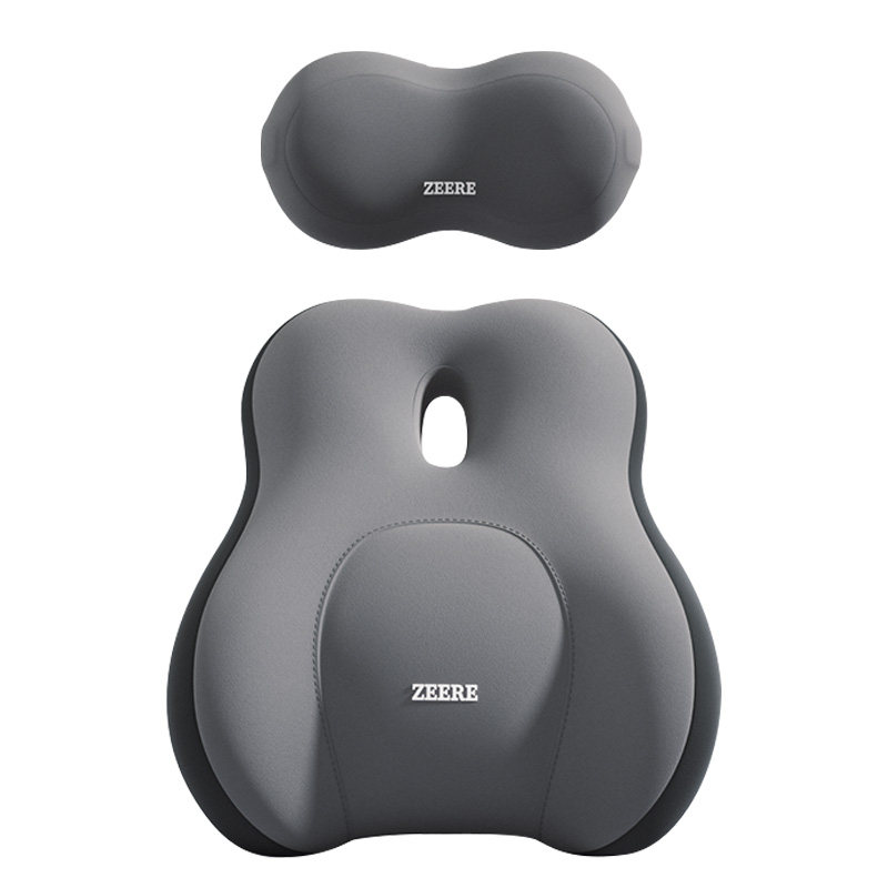 Car-specific big pear lumbar support cloud headrest set