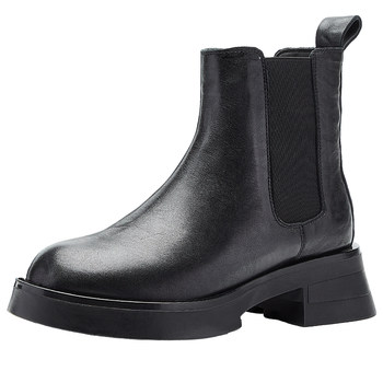 Jiuxi chelsea boots genuine leather short boots