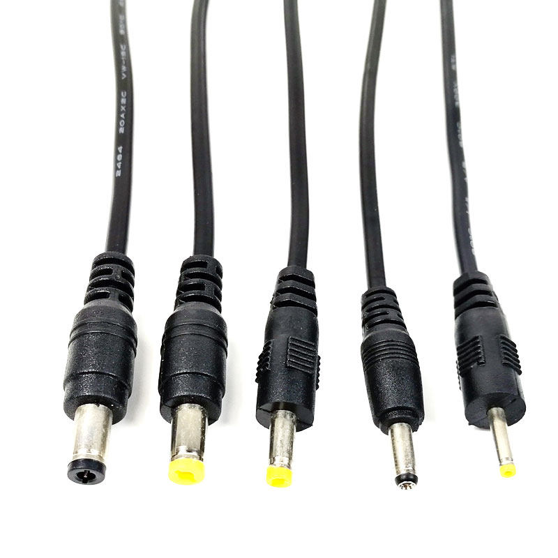 Security monitoring power cord DC male connector female port