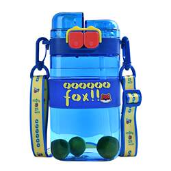 Children's Water Bottle for School, Suitable for Boys and Girls, Summer Student Travel Water Bottle, High Temperature Resistant, Dual Drinking Straw Cup