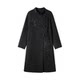 Black double-sided cashmere coat for women 2025 autumn and winter new mid-length retro embroidered mother's wool woolen coat