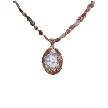 Natural pearl natural baroque necklace retro light luxury