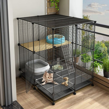 cat cage home indoor villa extra large space free toilet integrated cat kitten breeding cattery cat nest ເຮືອນ cat