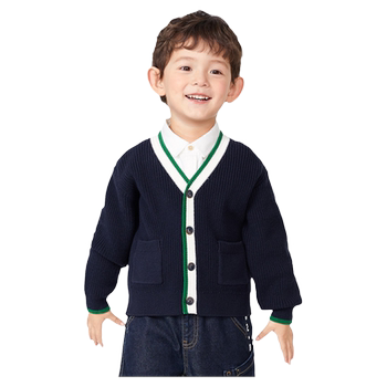Balabala boys' knitted cardigan children's baby warm sweater children's jacket 2025 autumn new children's clothing Balabala boys' knitted cardigan children's baby warm sweater children's jacket 2025 autumn new children's clothing