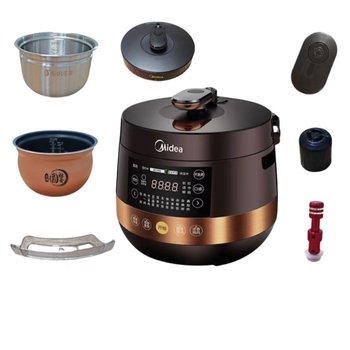 Original midea electric pressure cooker accessories my-yl50easy203 inner liner pot lid seal ring exhaust valve button