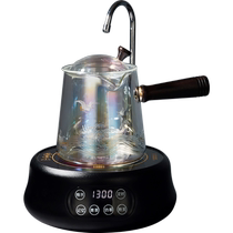 Rongshantang electrical side handle glowing gold and silver fired glass teapot black and white Puer tea steamer tea set electric ceramic stove tea set