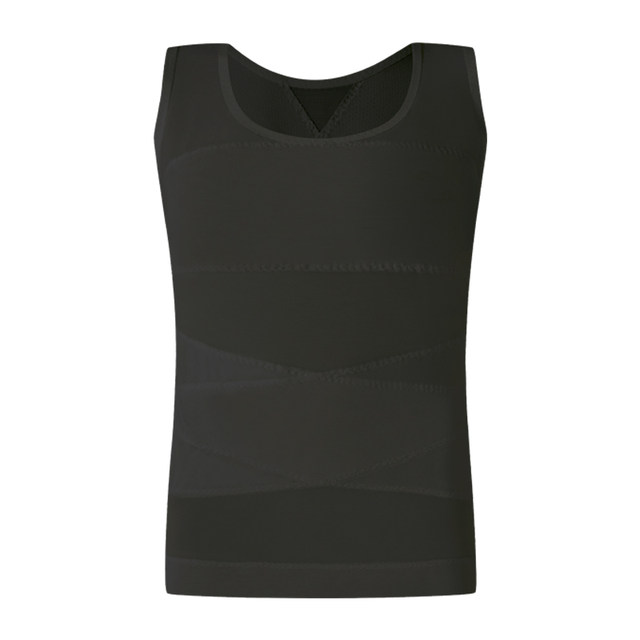 Meat-hiding artifact Ultra men's bottoming vest T-shirt summer corset to tighten belly and prevent bulges fat man's shapewear large size