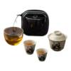 Zhoujing grass and wood ash travel tea set