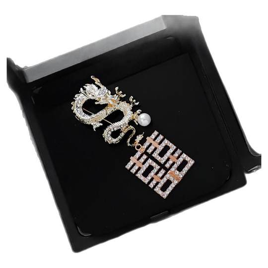 Роскошный национальный тренд с бриллиантами, новый свадебный корсаж с драконом и фениксом