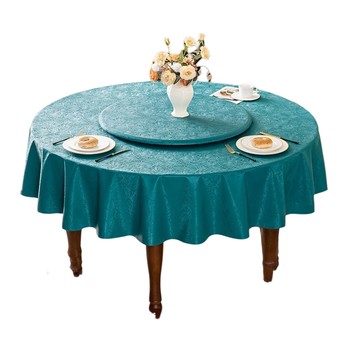 Table cloth waterproof, oil-proof, anti-scalding, free washing hotel restaurant home pu european round large round table dining table cloth tablecloth cover Table cloth waterproof, oil-proof, anti-scalding, free washing hotel restaurant home pu european round large round table dining table cloth tablecloth cover