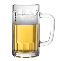 Cup glass with handle large tea cup household mens tea cup heat-resistant thickened glass water cup 2407