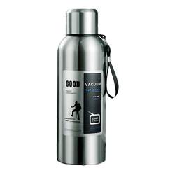 Large-Capacity Thermos Cup for Men, Stainless Steel Outdoor Portable Water Cup, All-Steel Kettle, Tea-Water Separation Cup, Tea Brewing Cup