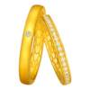 Dragon scale and phoenix feather series gold wedding ring