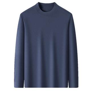 100 wool sweater men's round neck high-end sweater for young and middle-aged people casual wool bottoming shirt