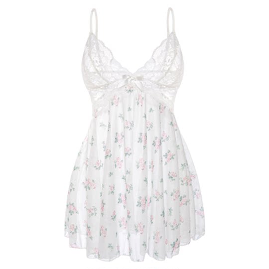 LA Daydream branch tranquility series|Sophie Sophie*relaxing literary lace floral nightgown for women