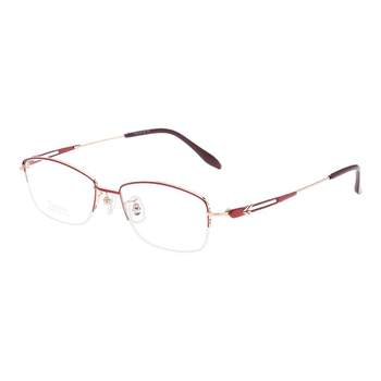 Temperamental half-frame myopia glasses for women professional glasses can be matched with astigmatism and non-faced eyes frame anti-blue light ultra light