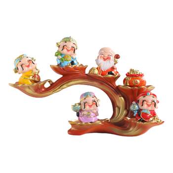 Happy god of wealth ornaments living room decorations