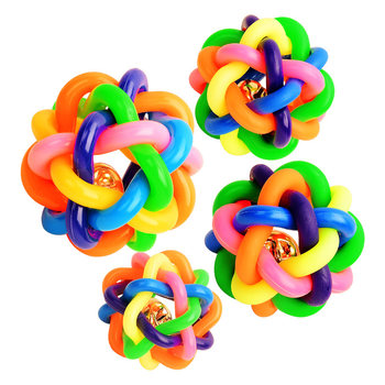 Dog toys resistant to biting colorful bells puppy grinding teeth