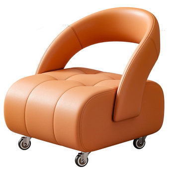 Household small stool high-end pulley silent small bench sofa stool back chair italian universal wheel living room