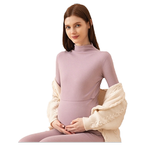 Duvet Pregnant Woman Warm Lingerie Women Suit High Collar Autumn Winter Postpartum Sleeping Clothes Moon Subs Lactation Autumn Clothes Autumn Pants