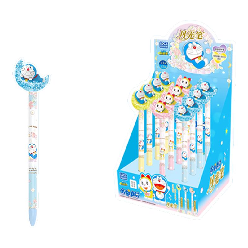 Smart Creative Doraemon Moonlight Press Pen Cute Cartoon Style Pen Student Exam Question Writing Stationery Gift