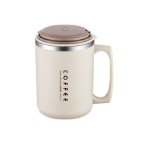 Mug antibacterial stainless steel high-looking coffee cup office tea cup with lid straw set water cup 2018