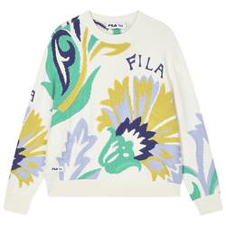 FILAV/A joint artist knitted sweater FILAV women's 2024 spring new loose full-print sweater