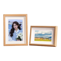 Solid wood texture photo frame table family portrait wall-mounted washed made into photo frame photo washed diy 6-inch 78 empty frame