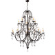 American style grand duplex villa crystal chandelier