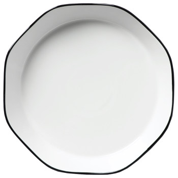 Simple lace plate ceramic household 8-inch