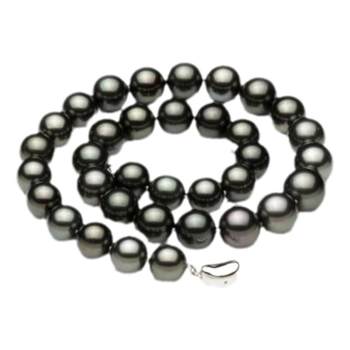 Saltwater tahitian black pearl necklace for mom