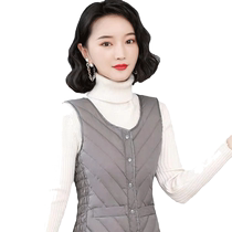 Autumn and winter new style down cotton vest womens plus velvet pony clip thickened slim thermal vest close-fitting waistcoat to prevent cold