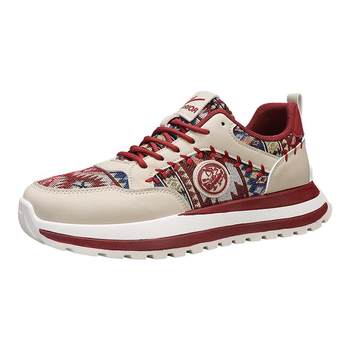 Pull back men's shoes casual embroidered dad trendy shoes