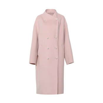 Dplay large lapel woolen coat