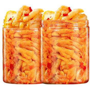 Boneless chicken feet lemon sour and spicy full flavor large bucket!