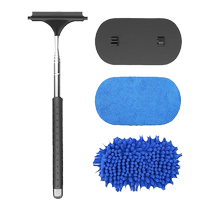 Car front windshield defogger brush rearview mirror wiper retractable multi-functional car wiping tool dust duster