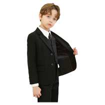 Luo Meng boy suit suit handsome flower girl childrens dress black boy suit piano host performance costume