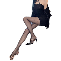 Серые сексуальные шелковистые маслянистые чулки для женщин Aurora в горошек черные шелковые и белые шелковые соблазнительные тонкие носки с открытой промежностью