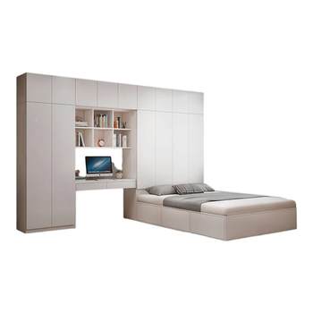 Junyan solid wood wardrobe bed can be customized tatami bed