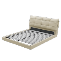 Gujia Home French Cream Style Modern Simple Suspension Bed Master Bedroom Double Bed Leather Bed Fairy Bed 8155