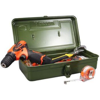 Thickened iron tool box large and medium tool box storage box