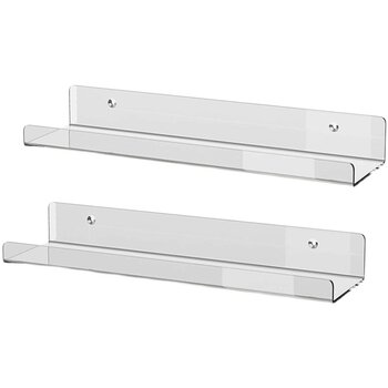 Acrylic niches with no holes in the bathroom