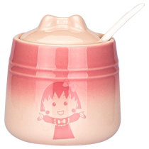 (Modern Housewife Chibi Maruko-chan) seasoning jar ceramic kitchen seasoning jar salt jar household seasoning box