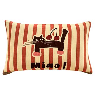 红条猫卡通纯棉八层纱布枕巾一对单个透气家用加厚全棉防脏枕头巾