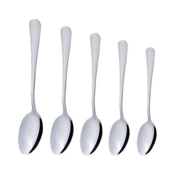 Thickened 304 steel pointed spoon round spoon fork