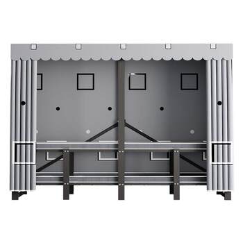 Installation-free wardrobe for home bedroom simple cloth wardrobe rental room with strong steel frame wardrobe