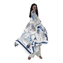 Sun protection shawl for women 2024 new summer Sanya seaside vacation beach photo ethnic style gauze scarf thin silk scarf