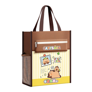 Kapibala tutorial bags elementary school student handbags book bags girls boys school bags file bags canvas art bags tutorials for works test papers storage bags children's learning tutorial bags zipper bags