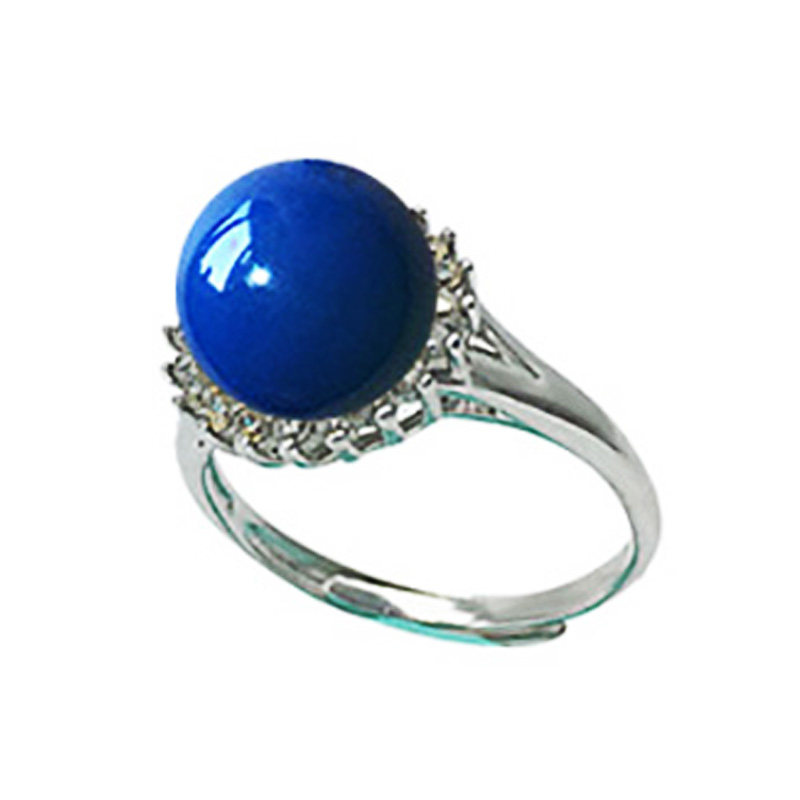 Natural Qiao Nianhua women's sterling silver sapphire ring