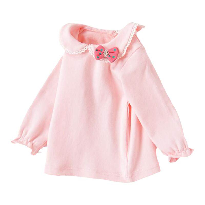 小女童宝宝秋装长袖T恤打底衫秋季1一3岁婴儿上衣娃娃领洋气公主0